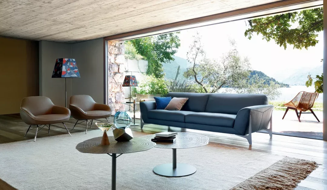 32'''' Canapé Bleu Élégant