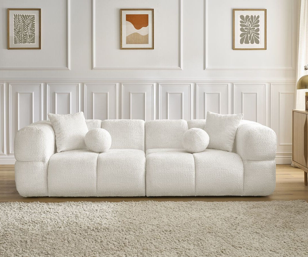 16''' Canapé Bouclé Design