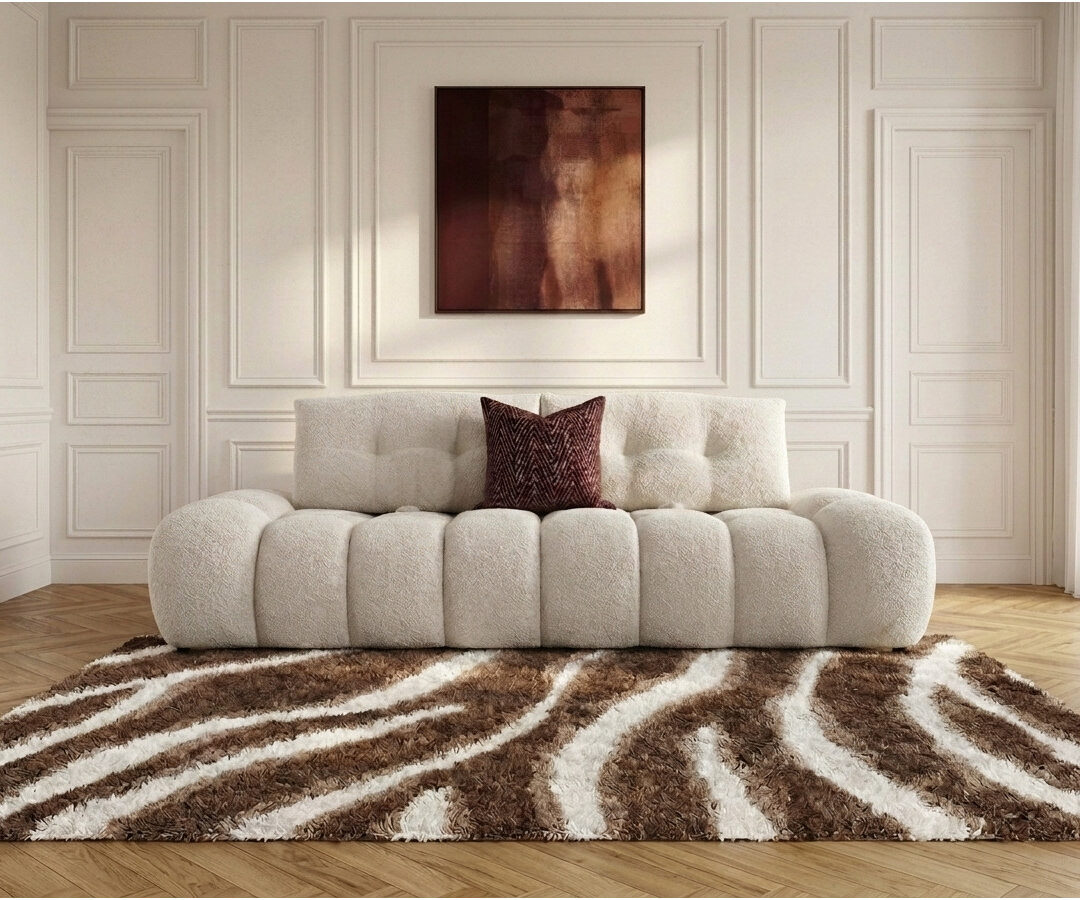 8'' Canapé Bouclé Élégant
