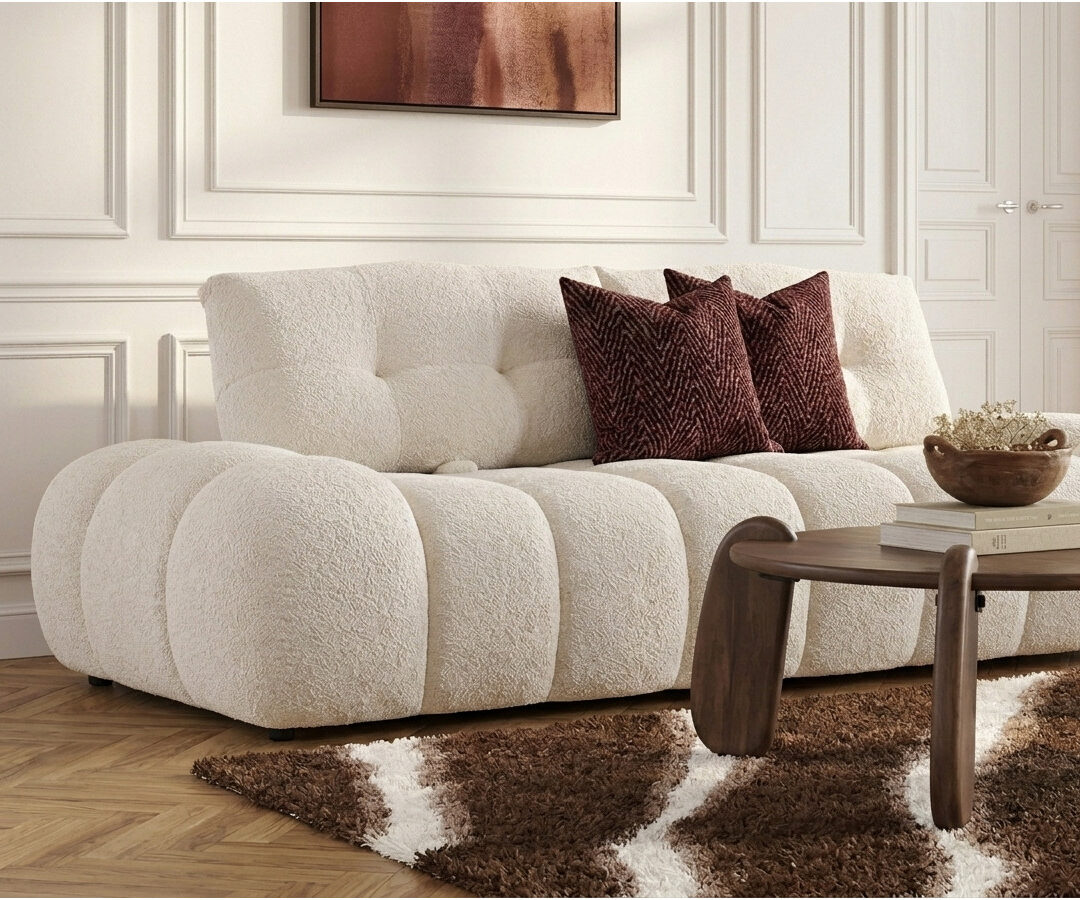 8''' Canapé Bouclé Élégant