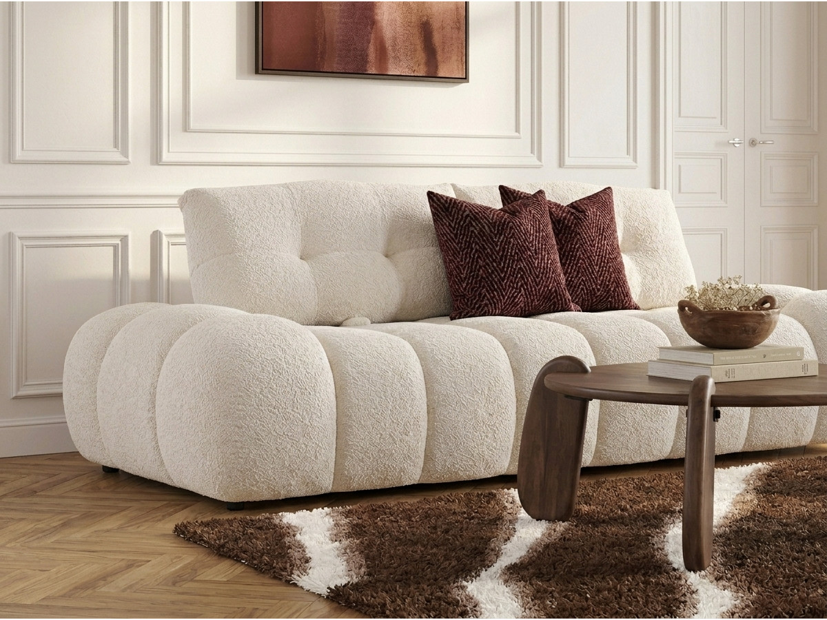 8''' Canapé Bouclé Élégant