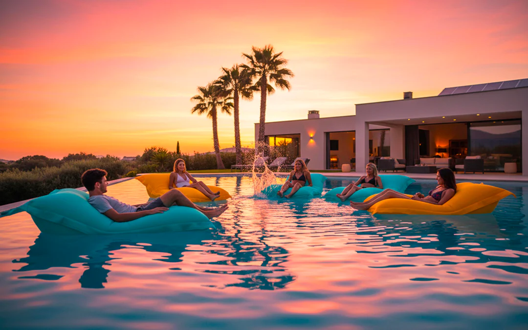pouf-piscine-flottant-pool-big52-jaune-turquoise Pouf Flottant Luxe